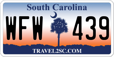 SC license plate WFW439