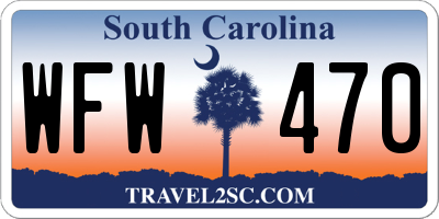 SC license plate WFW470