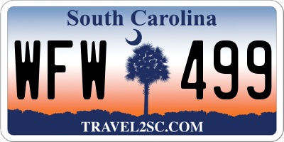 SC license plate WFW499