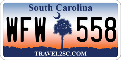 SC license plate WFW558