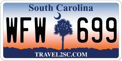 SC license plate WFW699