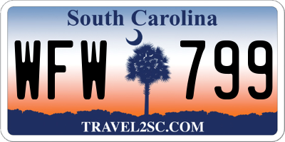 SC license plate WFW799
