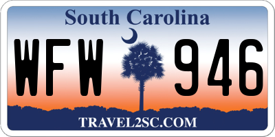 SC license plate WFW946