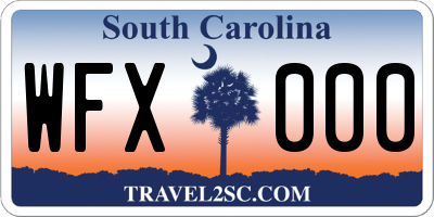 SC license plate WFX000