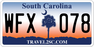 SC license plate WFX078