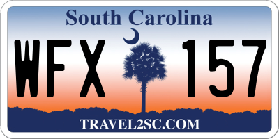 SC license plate WFX157