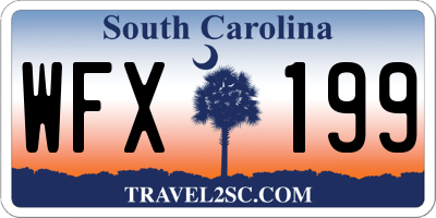 SC license plate WFX199