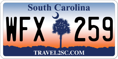 SC license plate WFX259