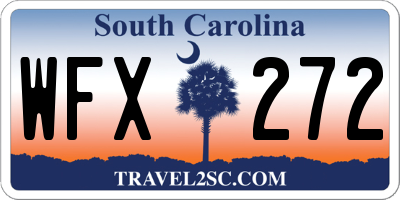 SC license plate WFX272