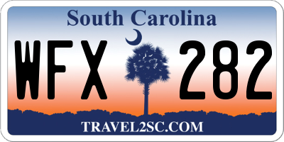 SC license plate WFX282
