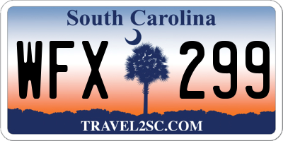 SC license plate WFX299