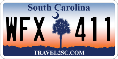 SC license plate WFX411