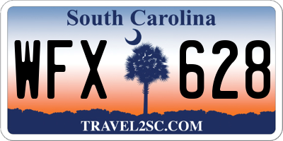SC license plate WFX628
