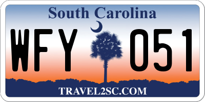 SC license plate WFY051