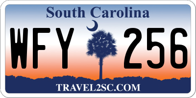 SC license plate WFY256