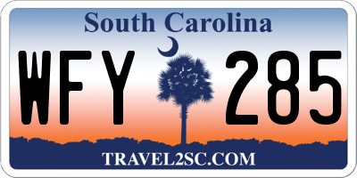 SC license plate WFY285