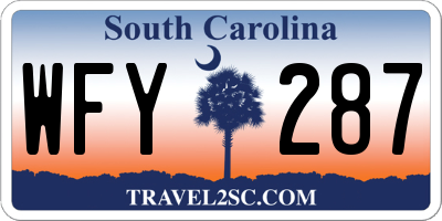 SC license plate WFY287