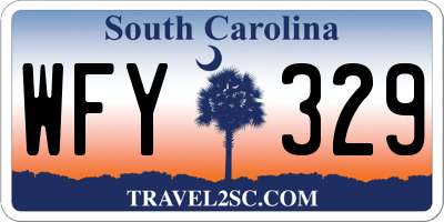 SC license plate WFY329
