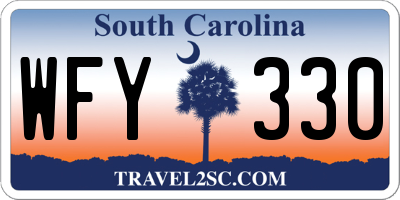 SC license plate WFY330