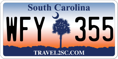 SC license plate WFY355