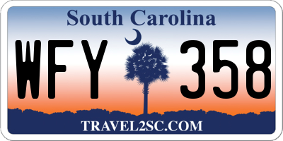 SC license plate WFY358