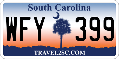 SC license plate WFY399