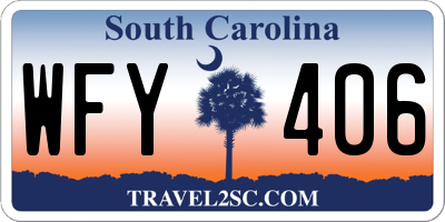 SC license plate WFY406