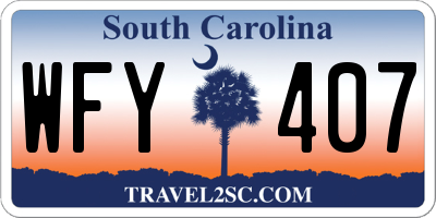 SC license plate WFY407