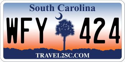 SC license plate WFY424