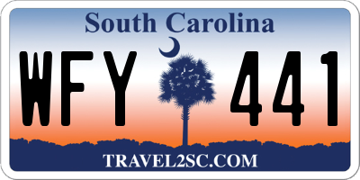 SC license plate WFY441