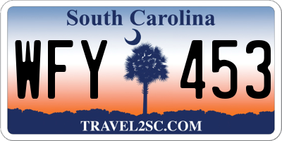 SC license plate WFY453