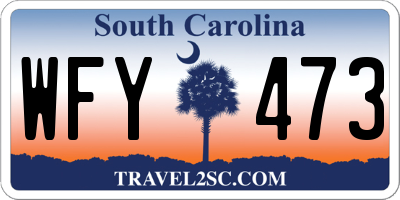 SC license plate WFY473