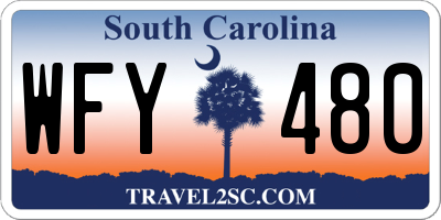 SC license plate WFY480