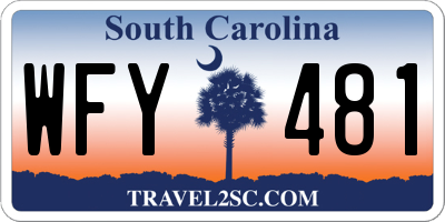 SC license plate WFY481