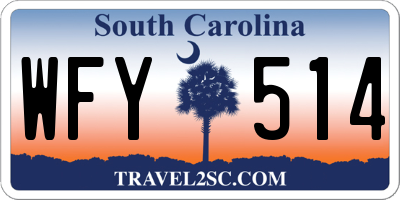 SC license plate WFY514