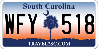 SC license plate WFY518
