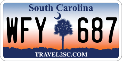 SC license plate WFY687