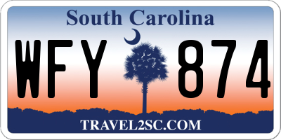 SC license plate WFY874