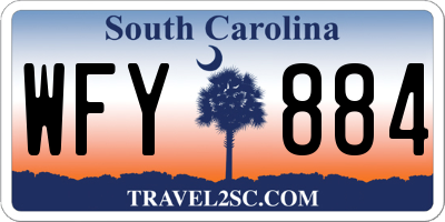 SC license plate WFY884