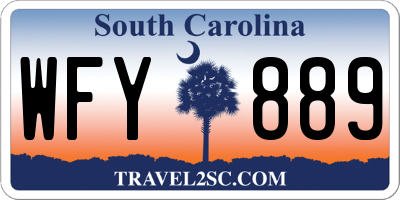 SC license plate WFY889