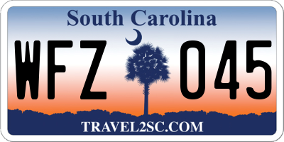SC license plate WFZ045