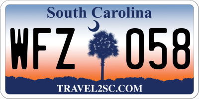 SC license plate WFZ058