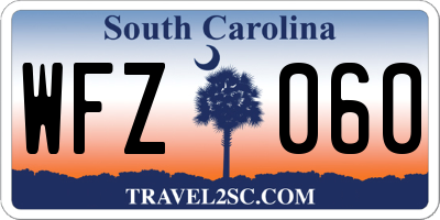SC license plate WFZ060