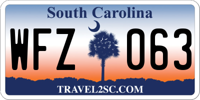 SC license plate WFZ063