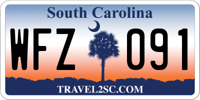 SC license plate WFZ091