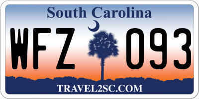 SC license plate WFZ093