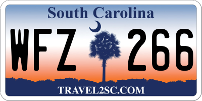 SC license plate WFZ266