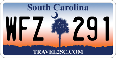SC license plate WFZ291