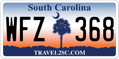 SC license plate WFZ368