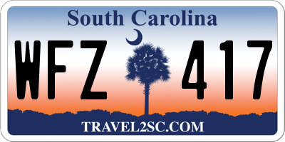 SC license plate WFZ417